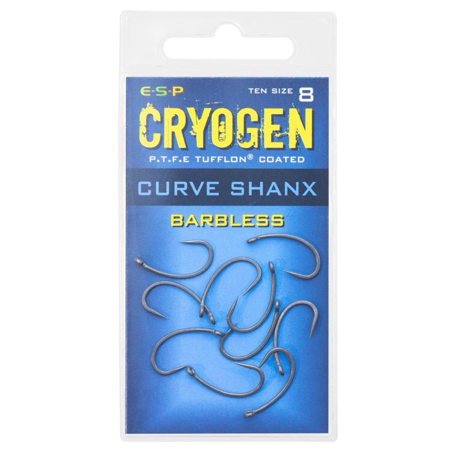 ESP Cryogen Curve Shanx Barbless Carp Hooks