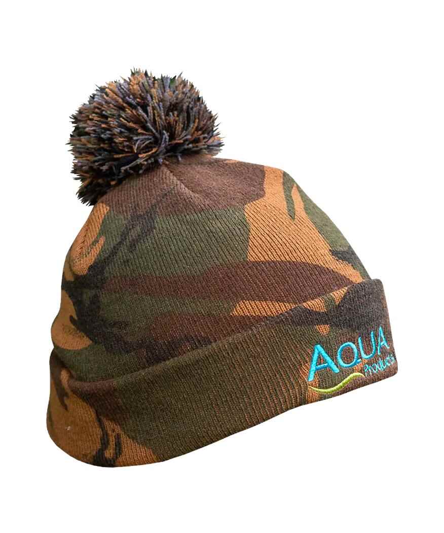 Aqua Camo Bobble Hat - One Size