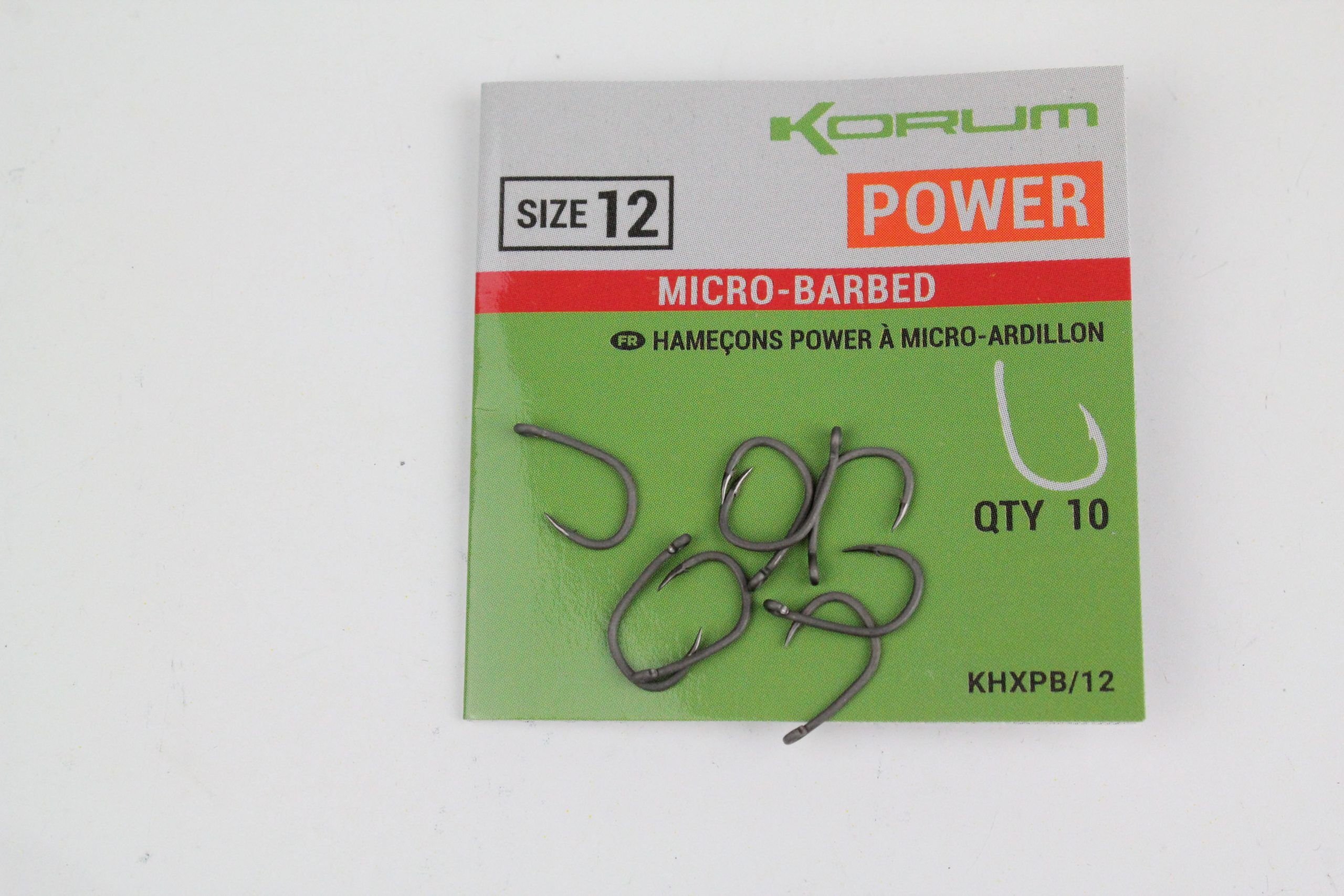 Korum Power Micro Barbed Size 12 hooks 10pck