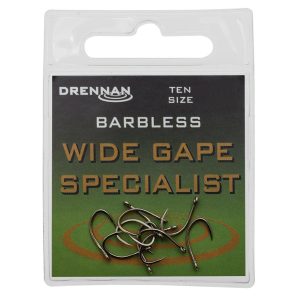 Drennan Barbless Wide Gape Specialist Eyed Hooks