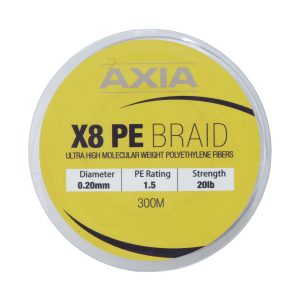 Axia X8 PE Braid 300m Moss Green - HALF PRICE