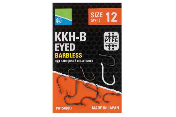 Preston Innovations KKH-B Eyed Barbless Hooks
