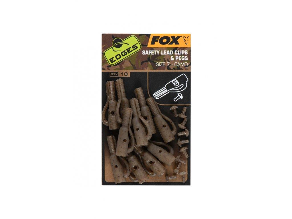 Fox Edges Safety Lead Clips & Pegs Size 7 Camo