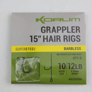 Korum Grappler Hair Rig Barbless 15"