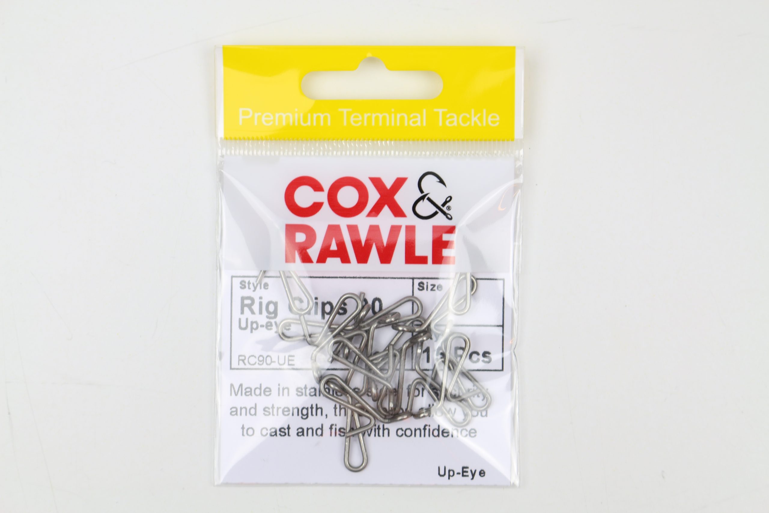 Cox & Rawle Rig Clips 90 Up-eye 60lb 15pcs