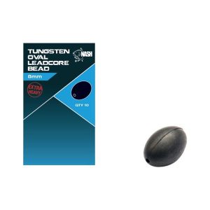 Nash Tungsten Oval Leadcore Beads -8mm