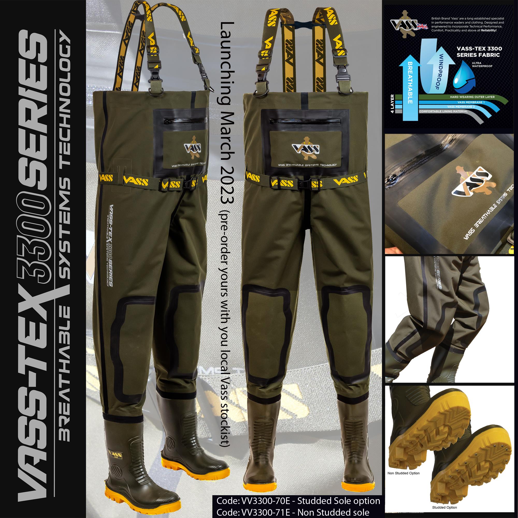 Vass Hybrid 700 Chest Fishing Wader – Dark Camouflage Special