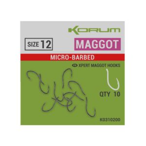 Korum Xpert Maggot Micro Barbed Hooks