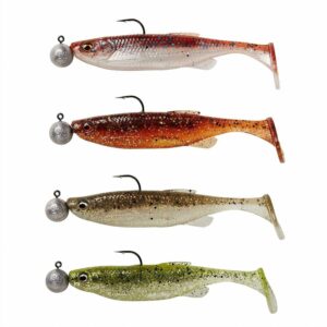 Savage Gear Fat Minnow T-Tail RTF - 9cm 7g + 7.5g #2/0 Sinking - 4+4pcs - Clearwater Mix