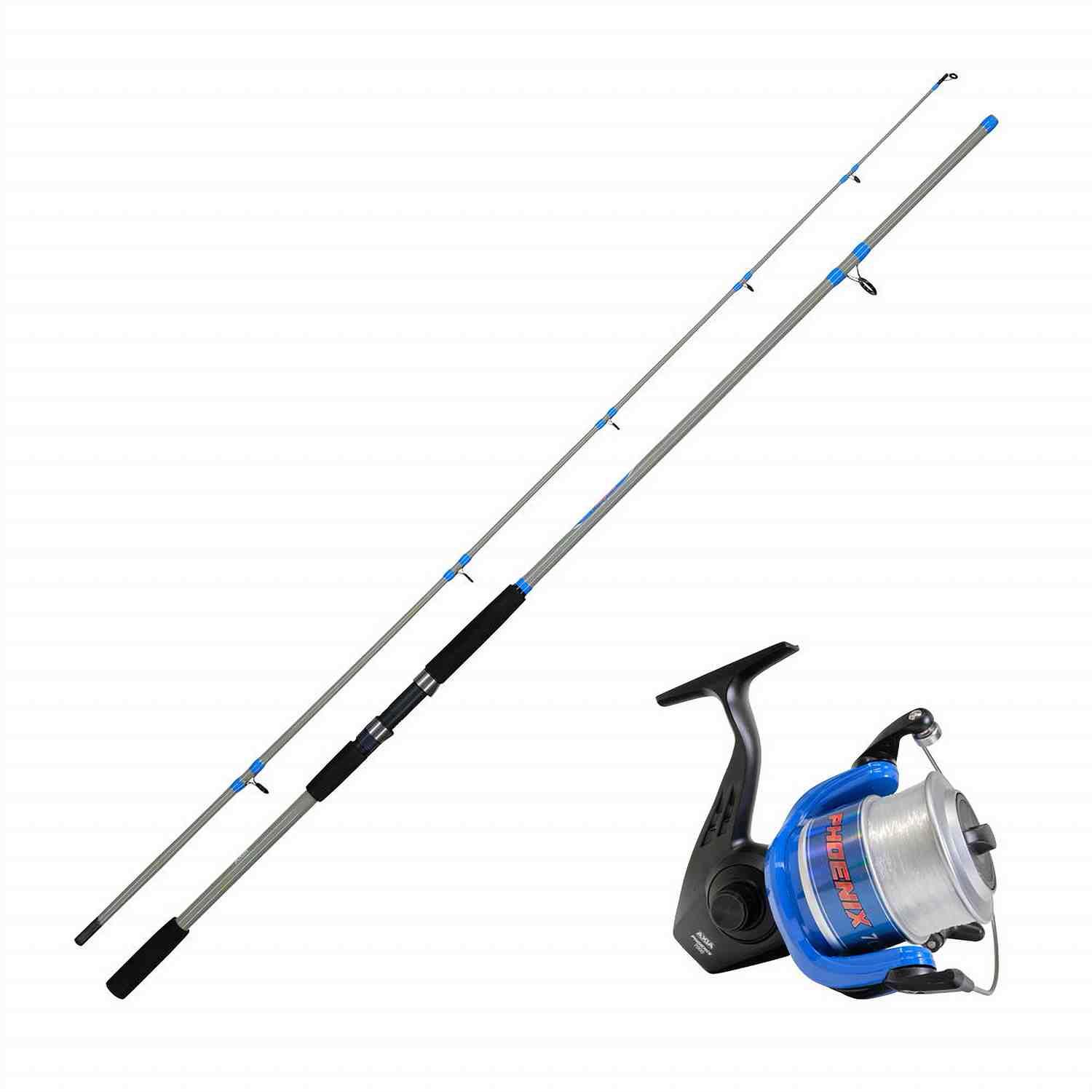 Axia Phoenix 10' Mackerel Rod 24oz 2pc & 6000FD Reel with 18lb Line
