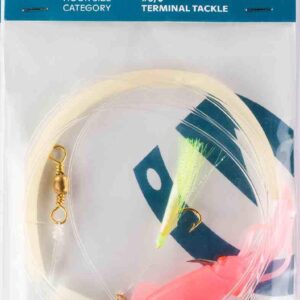 Kinetic Sabiki Halibut Trailer - Size 9/0 - Pink/Glow