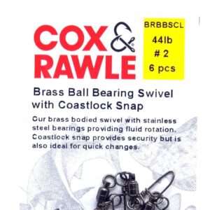 Cox & Rawle Brass Ball Bearing Swivel / Coastlock Snap