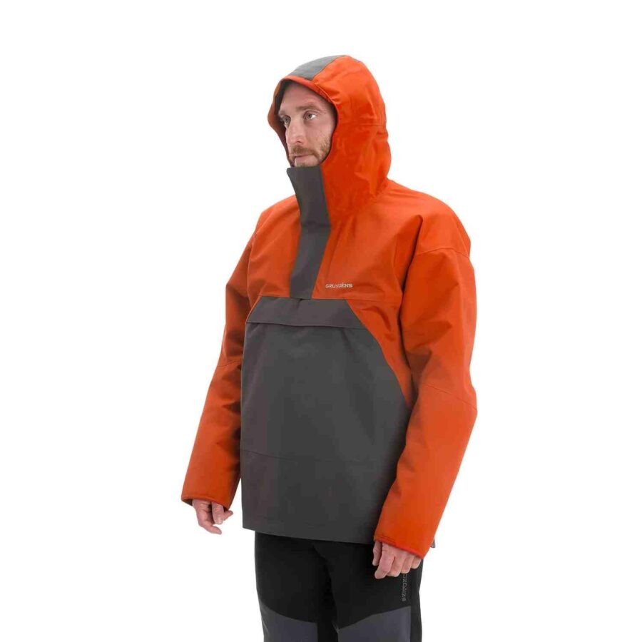 Grundens Full Share Breathable Smock - Orange - Image 3