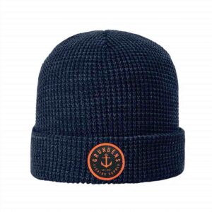 Grundens Anchor Waffle Beanie - Navy - One Size