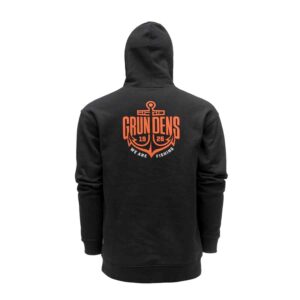 Grundens Displacement DWR Hoodie Logo Anchor - Black