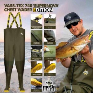 Vass Vass-Tex SuperNova 740 Series Chest Wader - Mega Studded
