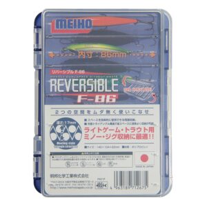 Meiho Reversible F-86 Blue / Clear Lid