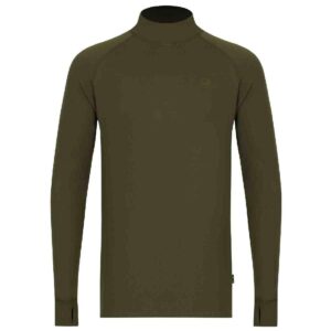 Korda Mock Neck Thermal LS Shirt - Dark Olive