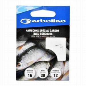 Garbolino Blue Match Roach Hooks To Nylon Pkt10