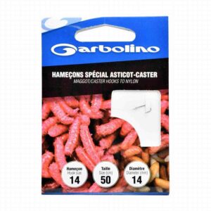Garbolino Maggot/Caster Hooks To Nylon Pkt10