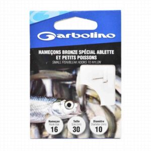 Garbolino Small Fish/Bleak Bronze Hooks To Nylon Pkt10