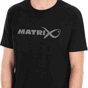Matrix Large Fade Logo T-Shirt - Black/Grey