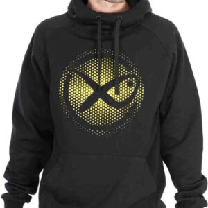 Matrix Large Fade Logo Hoody - Black/Lime