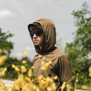Korda UPF Hooded Top - Dark Khaki